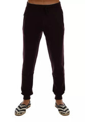 Men's Purple Cashmere Gym Training Sport Pants