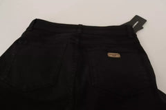 Women's Black Cotton Stretch Skinny Denim Jeans Elastane Clothing