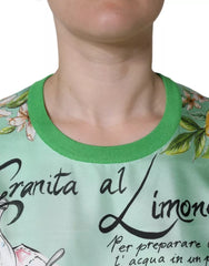 Women's Green Silk Granita Al Limone Long Sleeves Sweater Clothing