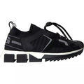 Black White Logo Sorrento Mens Sneakers Shoes And Cotton