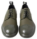 Men's Green Leather Rubber Sole Dress Shoes