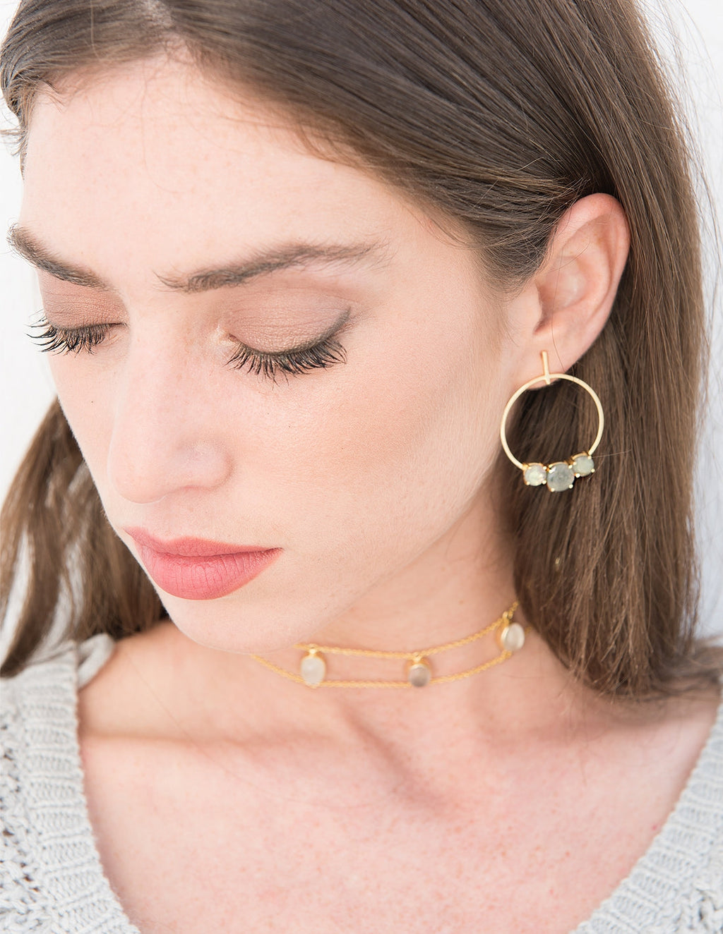 Pendientes Moonlight Gris