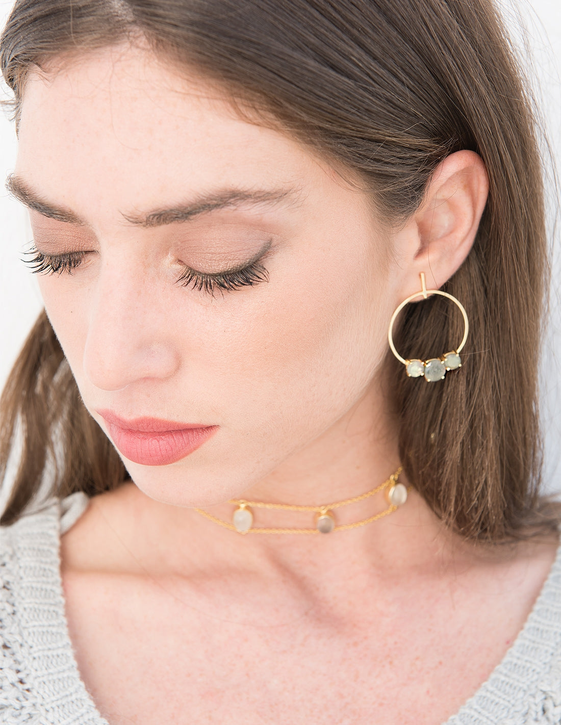 Pendientes Moonlight Gris