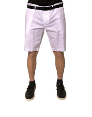 Men's White Chinos Cotton Stretch Casual Shorts Elastane
