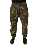Men's Multicolor Camouflage Cargo Sweatpants Pants Cotton Elastane
