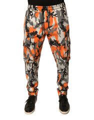 Men's Camouflage Cotton-Polyester Cargo Pants Multicolor