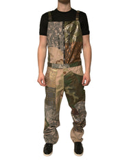 Men's Multicolor Patchwork Camouflage Overall Pants