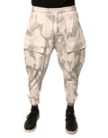Men's Camouflage Cotton Joggers White