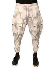 Men's Camouflage Cotton Joggers White