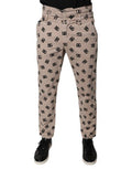 Men's Beige Logo Cotton Skinny Denim Jeans Clothing