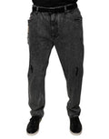 Men's Dark Gray Cotton Skinny Denim Jeans Elastane Clothing