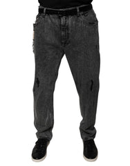 Men's Dark Gray Cotton Skinny Denim Jeans Elastane Clothing