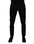 Men's Black Crown White Lining Skinny Denim Jeans And Cotton Elastane Clothing