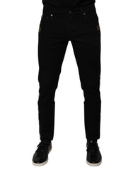 Men's Black Crown White Lining Skinny Denim Jeans And Cotton Elastane Clothing