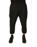 Men's Black Wool Jogger Jogging Pants