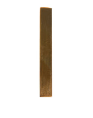 Men's Gold Tone Brass Logo Branded Tie Clip Bar