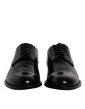 Men's Black Calfskin Leather Derby Lace Up Formal Dress Shoes Calf