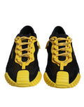 Men's Black Yellow Low Top Ns1 Sneakers Shoes Polyester La Nylon Elastane