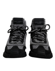 Women's Gray Black Ns1 High Top Boots Sneakers Shoes And Nylon