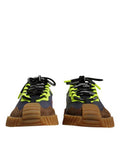 Men's Multicolor Nylon Low Top Ns1 Sneakers Shoes Elastane Leather