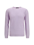 Aragona Cashmere Cashmere and Linen Crewneck Sweater — Purple