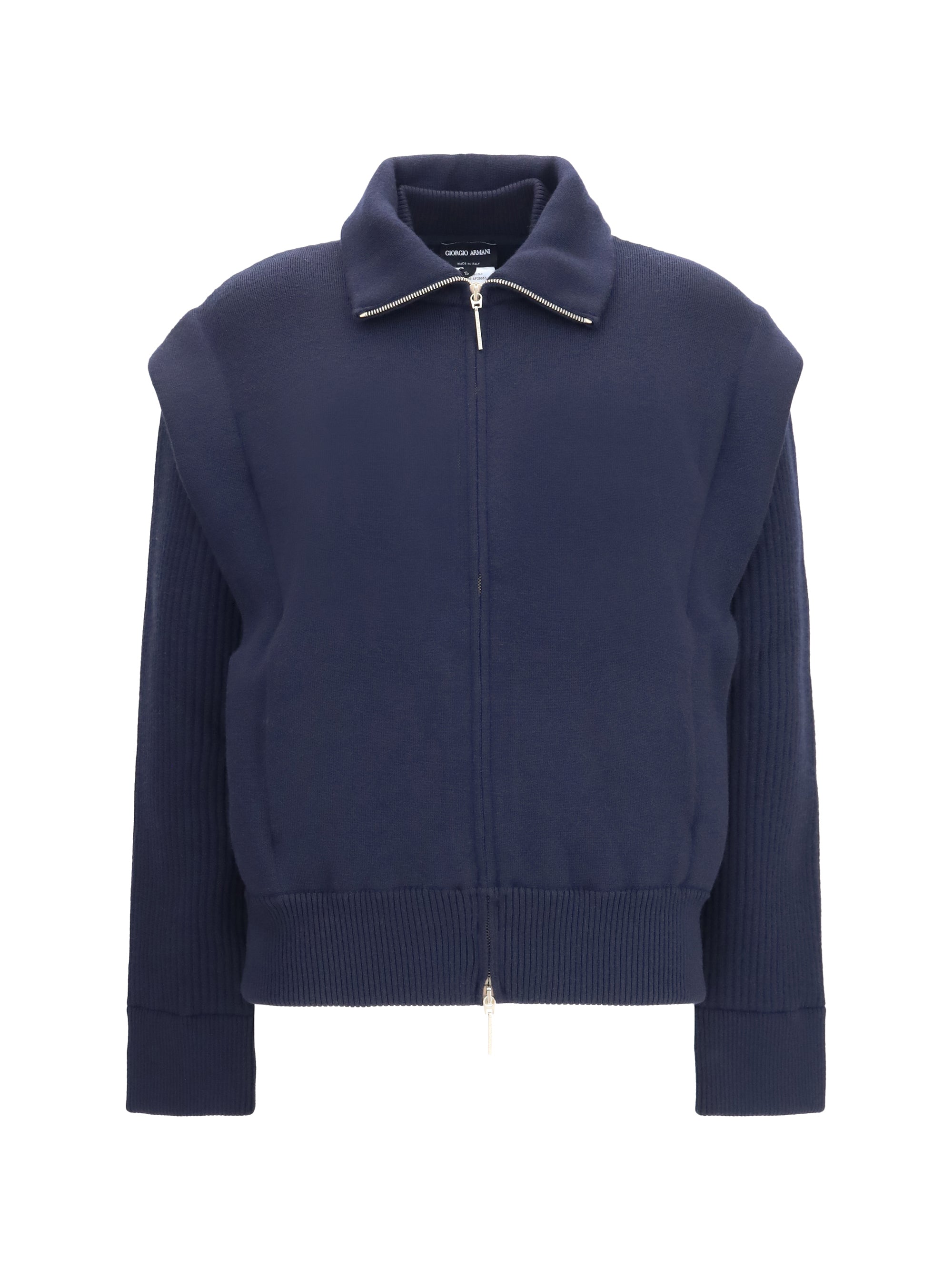 Giorgio Armani Padded Virgin Wool Jacket — Navy