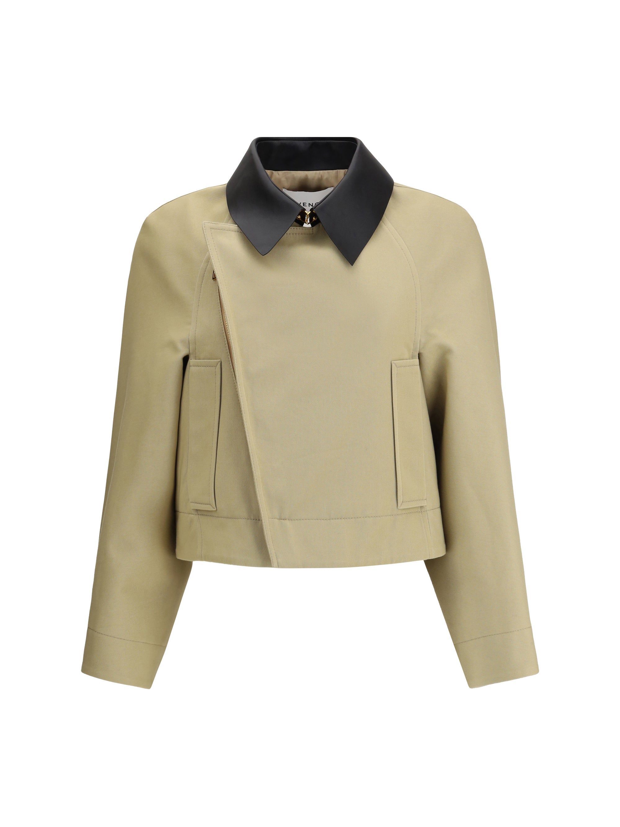 Givenchy Cropped Cotton and Wool Caban Jacket — Beige