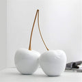 ArtZ® Nordic Cherry Sculptures - Two White 25.6 inch by 21.3 inch by 11 inch (65x54x28cm)