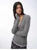 Pure Fashion Slim Fit Tencel Wool Sweater