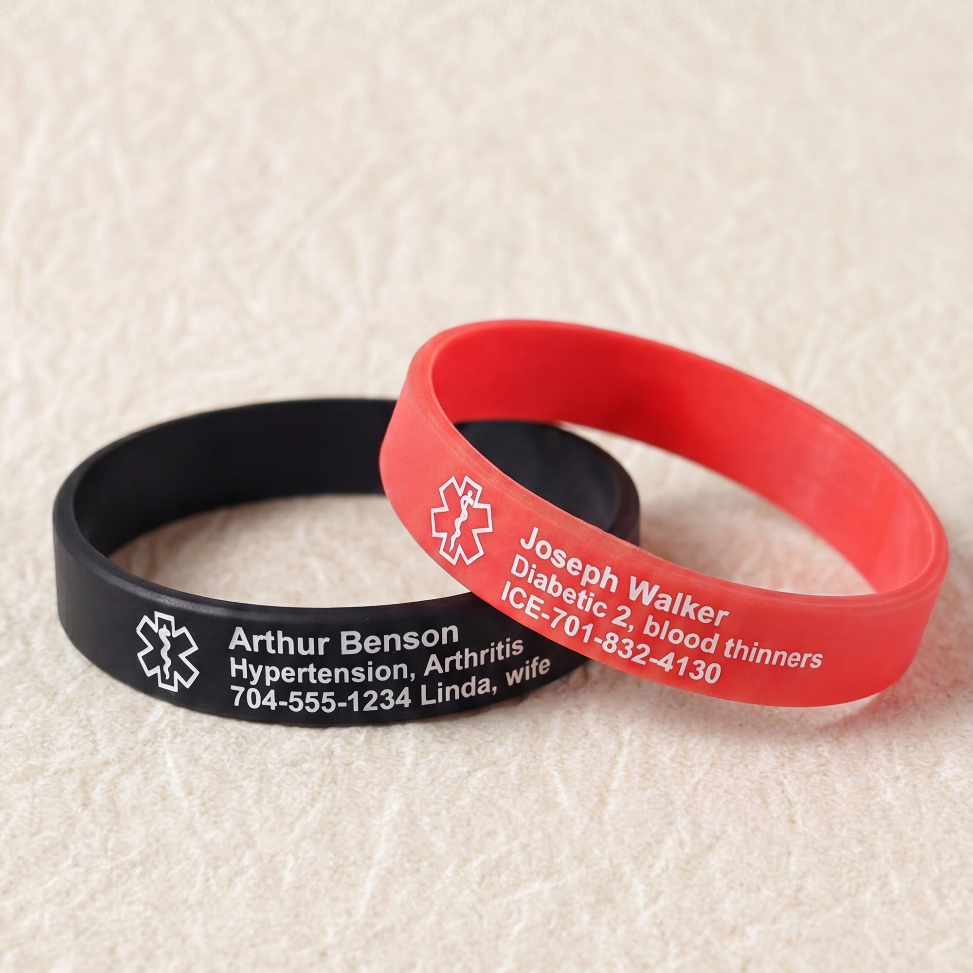 Personalizada Multicolor Silicona Alerta Médica de Emergencia ID Banda Pulsera con Texto Grabado Regalo de Cumpleaños para la Diabetes Alergia Epilepsia Autismo