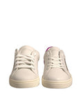 Women's White Suede Leather Low Top Sneakers Shoes Calfskin
