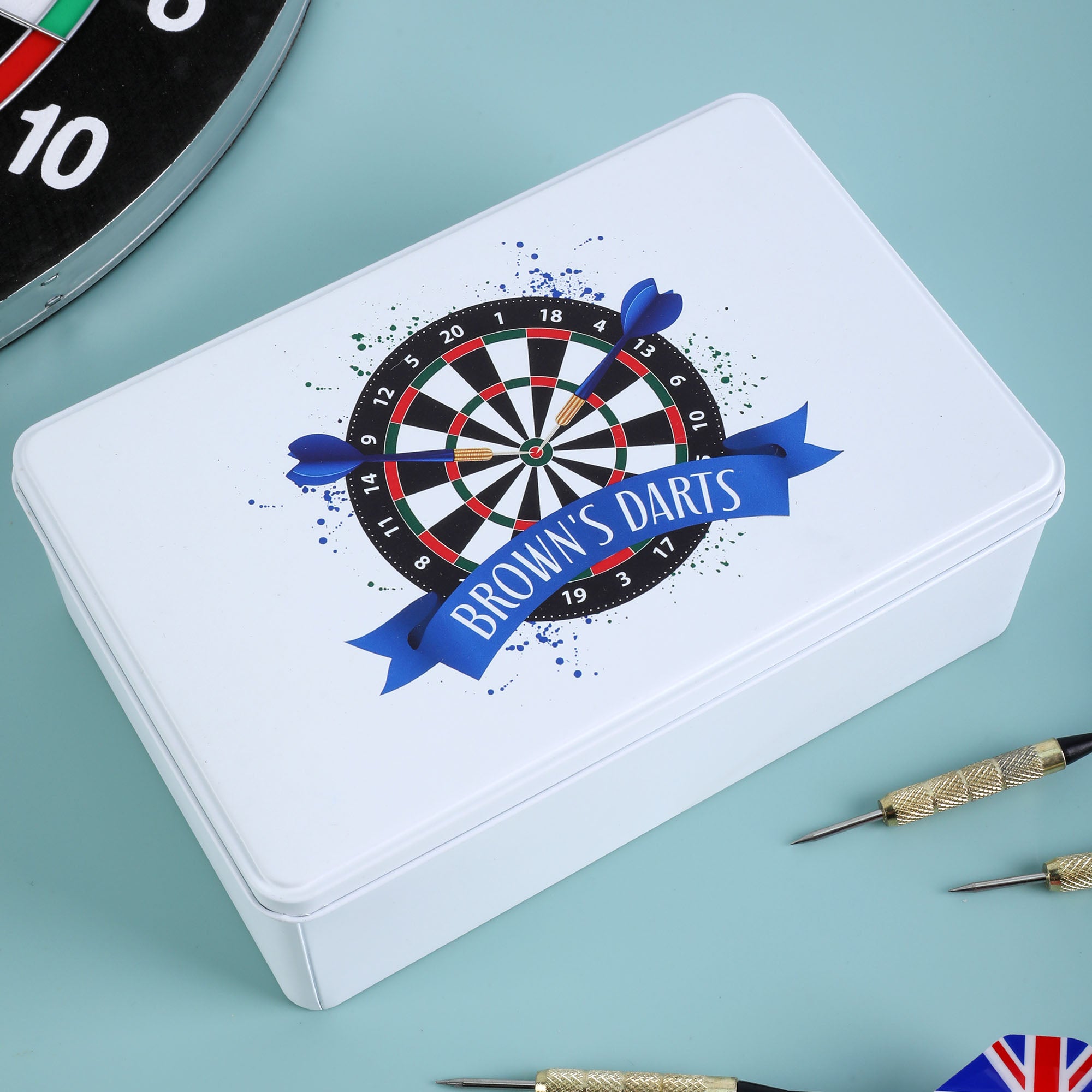 Diana Personalizada Pintura en Spray Dardos Accesorios Organizador con Texto Regalo de Cumpleaños para Jugador de Dardos