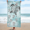 Toalla de playa personalizada Tortuga marina en un mundo lleno de abuelas Secado rápido Toalla de playa de gran tamaño con 1-12 nombres Vacaciones de verano Fiesta en la playa Regalo para la abuela