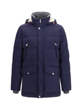 Brunello Cucinelli Nylon Hooded Down Jacket — Navy