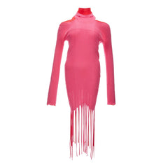 Women's Pink Cotton Casual Dress