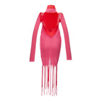 Pink Cotton Casual Dress
