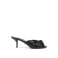 Women's Black Snake Skin Platform Sandals