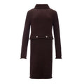 Women's Brown Viscose Casual Dress