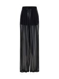 Dolce & Gabbana Silk Pleated Trousers — Black