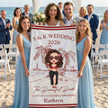 Toalla de playa personalizada con nombre para la boda Regalo de despedida de soltera para la novia Damas de honor Novio Padrino de boda