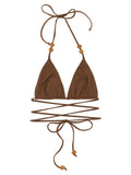 Magda Butrym RE 26 Bikini Top — Brown