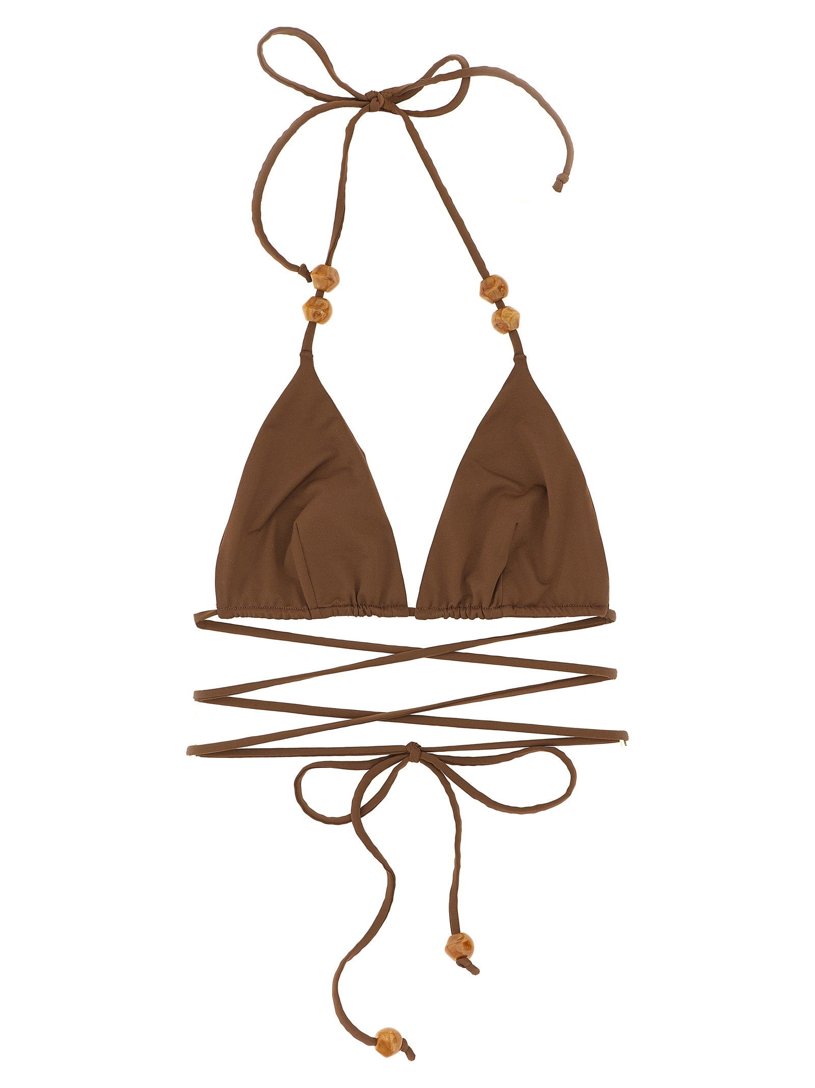 Magda Butrym RE 26 Bikini Top — Brown