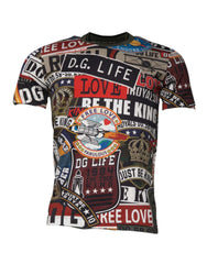Men's Multicolor Graphic Print Cotton Crew Neck T-Shirt