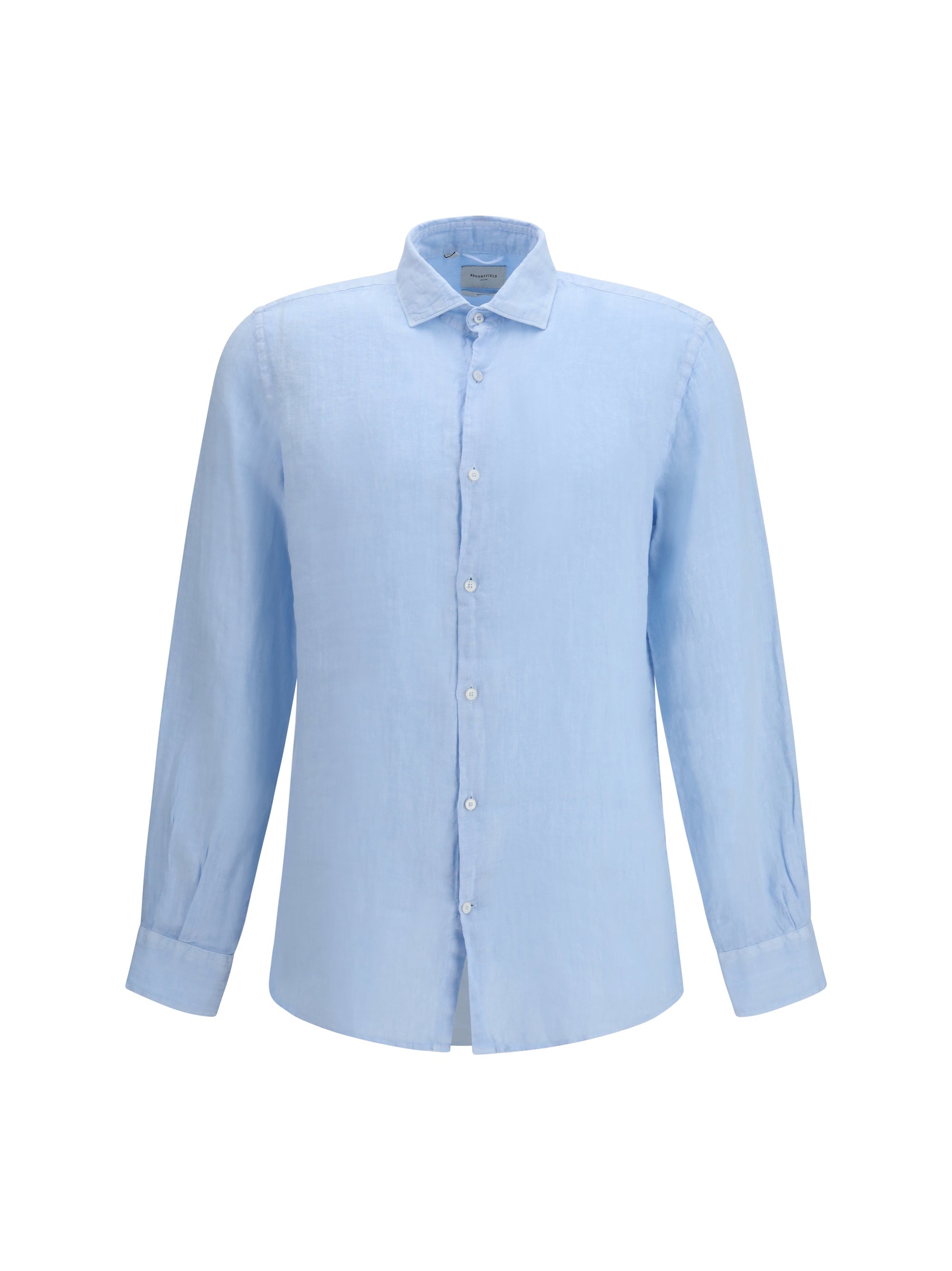 Brooksfield Linen Shirt — Blue