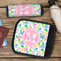 Personalizado Verano Flores Tropicales Monograma Maletas Mango Cubierta con Nombre Maleta Accesorios de Viaje Regalo de Cumpleaños para los amantes de los viajes Amigos