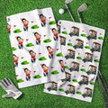 Toalla de golf personalizada Avatar Photo Quick Dry Microfiber Waffle con mosquetón Accesorio Regalo de cumpleaños para los amantes del golf