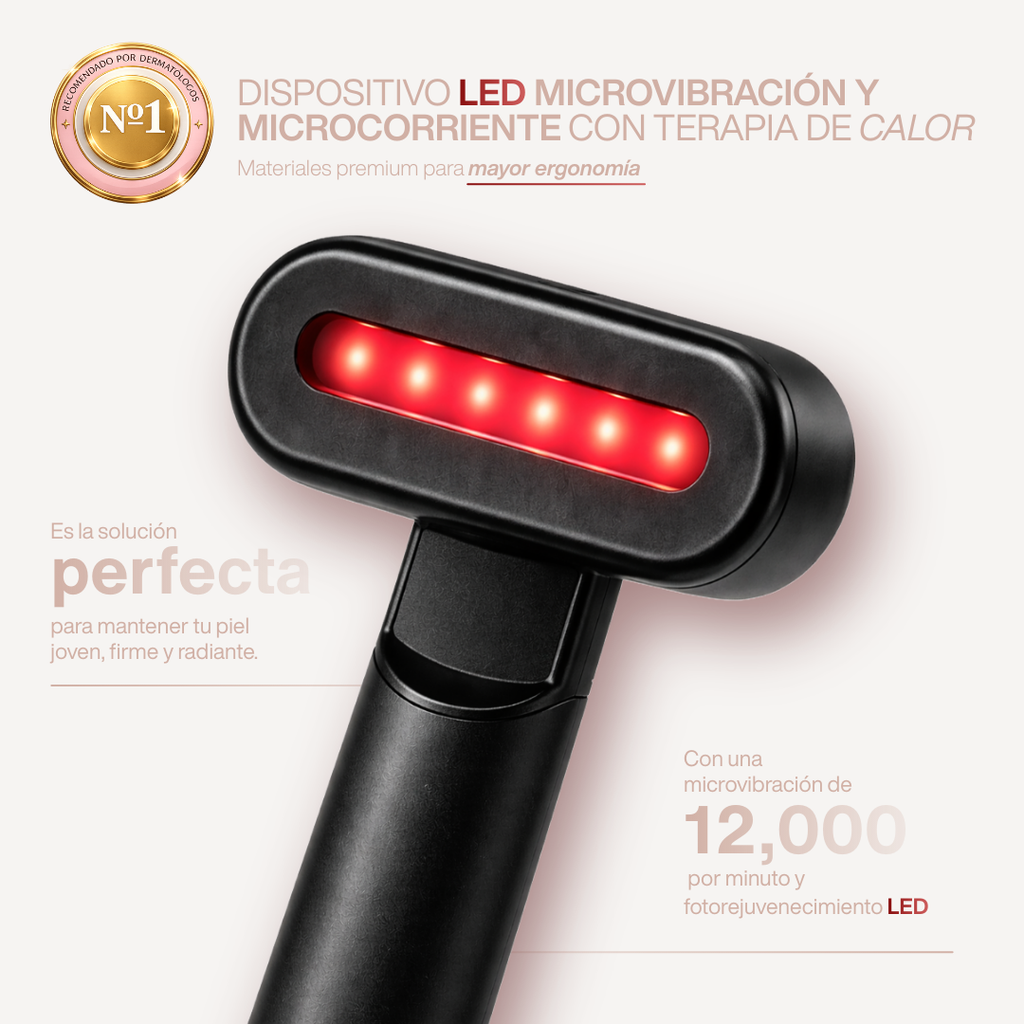 Dispositivo LED Microvibración y Microcorriente con Terapia de Calor