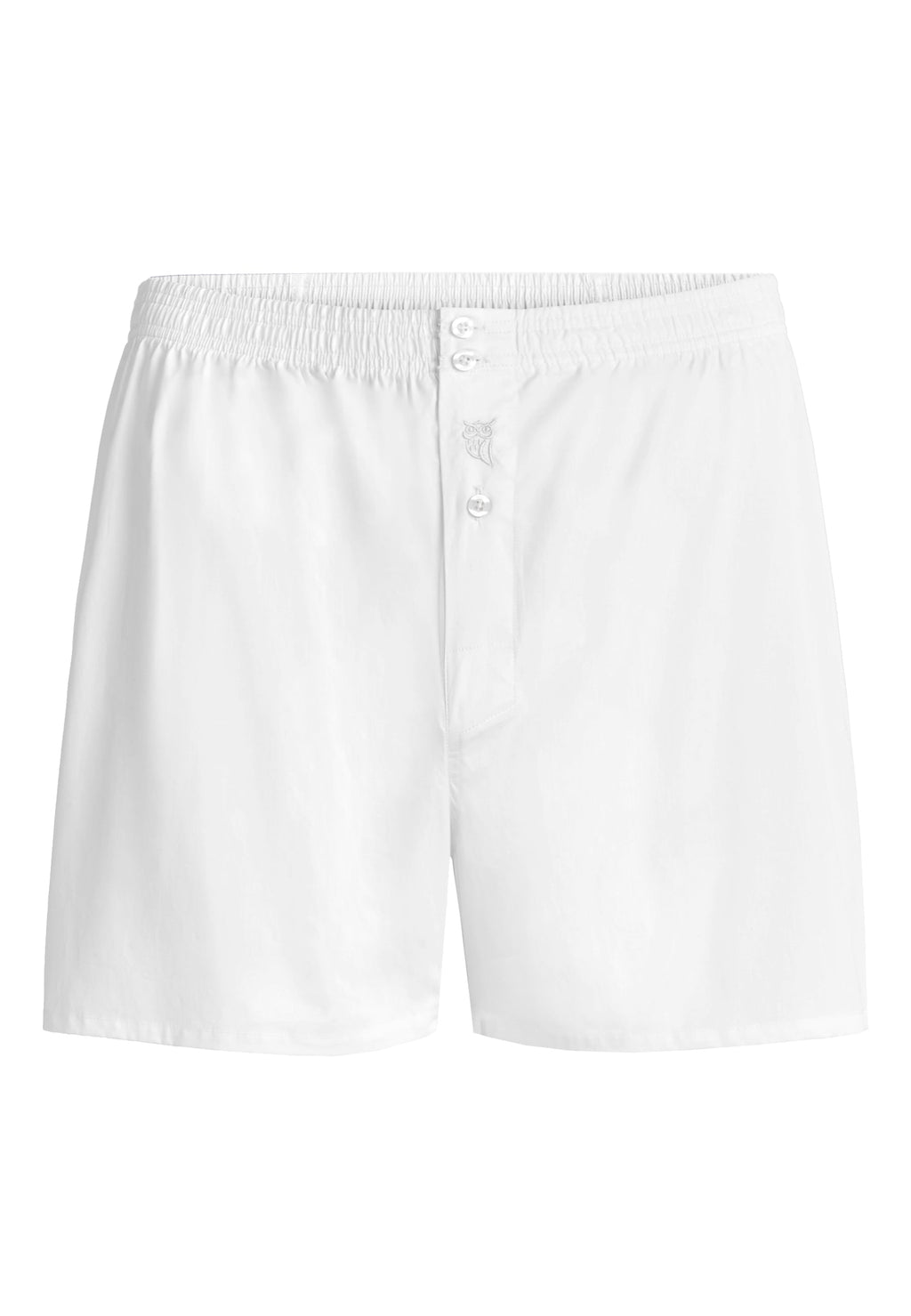 Calzoncillo Bóxer Hombre Algodón Tela Liso - Blanco 6300_11