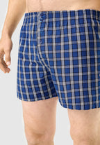 Calzoncillo Bóxer Hombre Algodón Tela Cuadros - Azul 6312_33