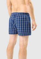 Calzoncillo Bóxer Hombre Algodón Tela Cuadros - Azul 6312_33